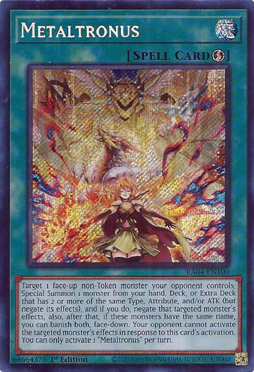 Metaltronus [RA04-EN100] Secret Rare