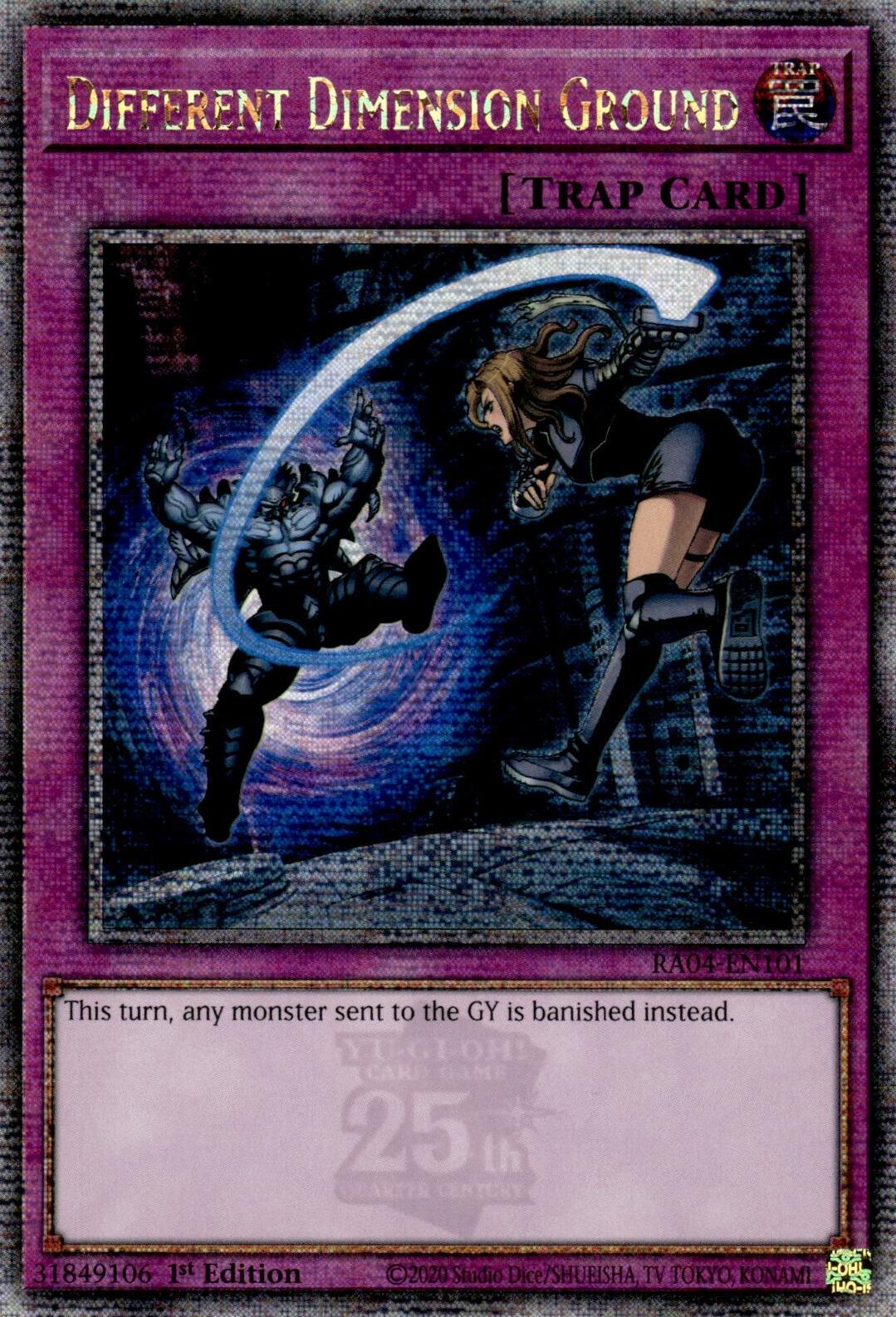Different Dimension Ground [RA04-EN101] Quarter Century Secret Rare