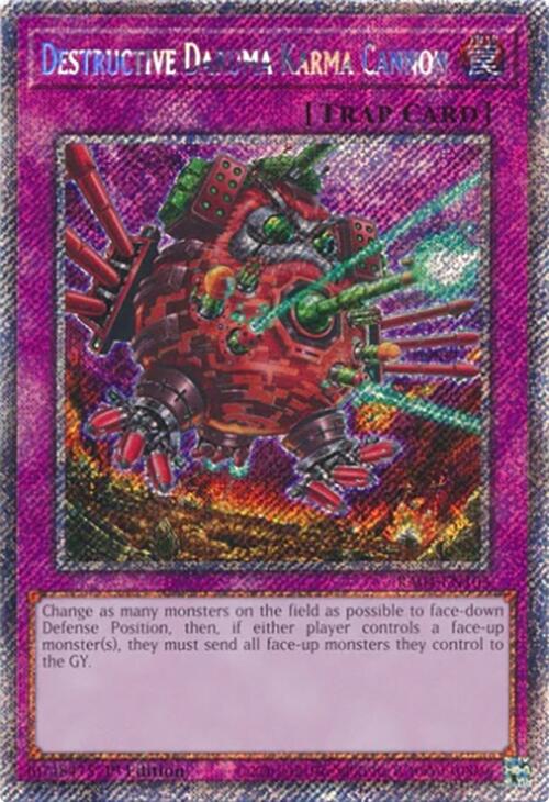 Destructive Daruma Karma Cannon [RA04-EN103] Platinum Secret Rare