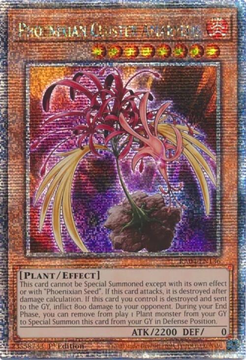 Phoenixian Cluster Amaryllis [RA04-EN136] Quarter Century Secret Rare