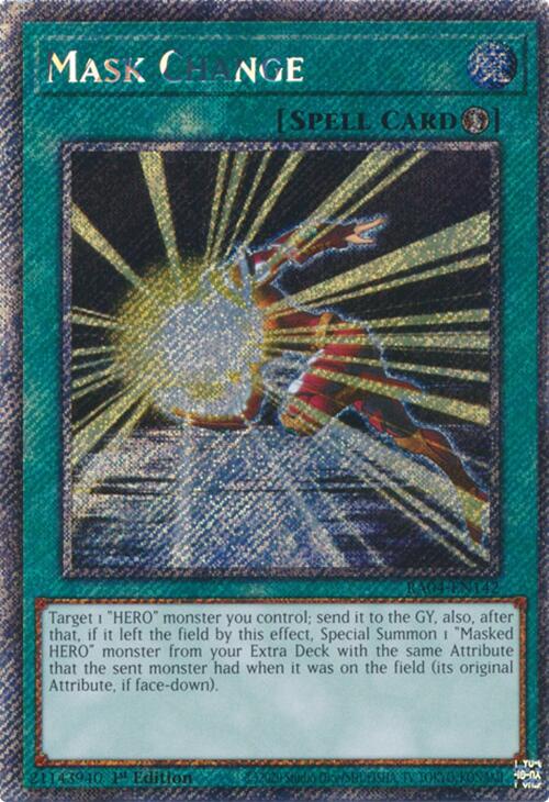 Mask Change [RA04-EN142] Platinum Secret Rare