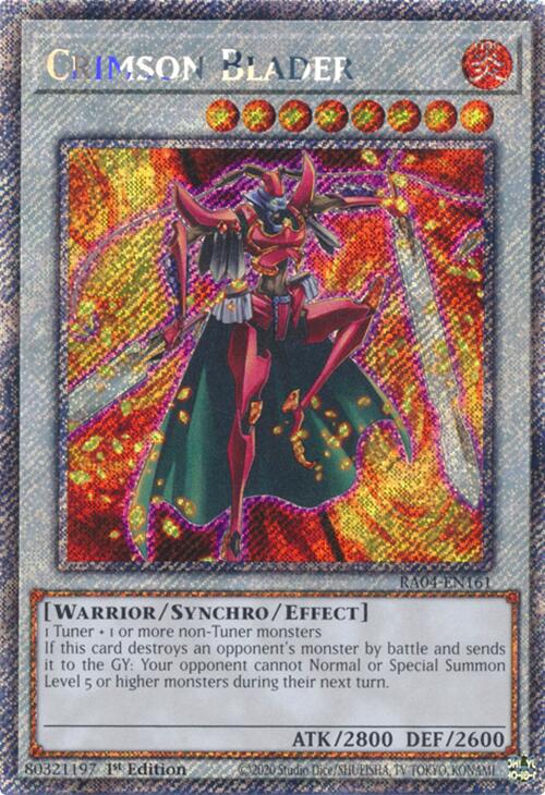 Crimson Blader [RA04-EN161] Platinum Secret Rare