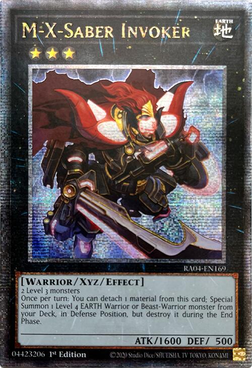 M-X-Saber Invoker [RA04-EN169] Quarter Century Secret Rare