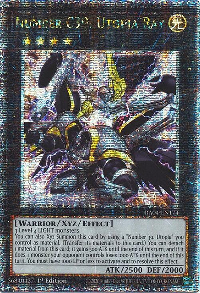 Number C39: Utopia Ray [RA04-EN174] Quarter Century Secret Rare