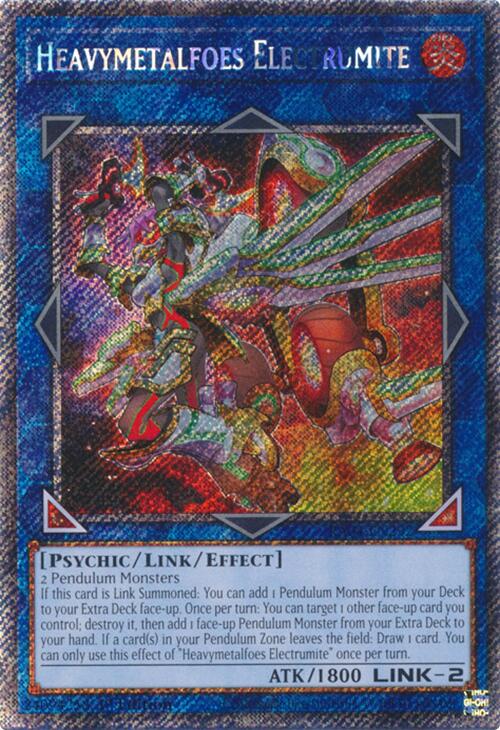 Heavymetalfoes Electrumite [RA04-EN292] Platinum Secret Rare