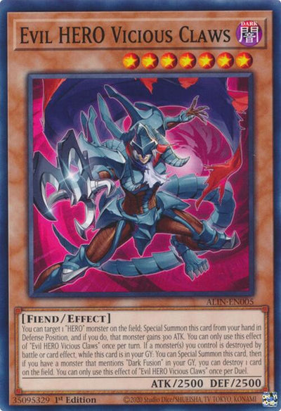 Evil HERO Vicious Claws [ALIN-EN005] Common