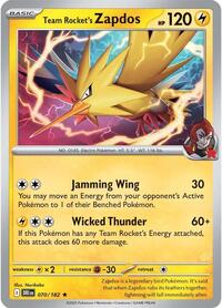 Team Rocket's Zapdos - SV10: Destined Rivals - 070/182