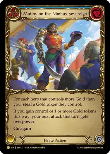 Mutiny on the Nimbus Sovereign (Treasure) [SEA177] (High Seas)  Cold Foil