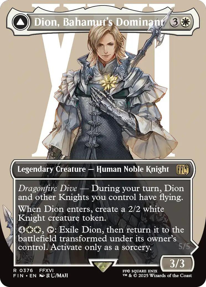 Dion, Bahamut's Dominant // Bahamut, Warden of Light (Borderless) [FINAL FANTASY]