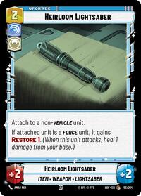 Heirloom Lightsaber - Legends of the Force - 053/264