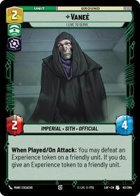 Vanee - I Live to Serve - Legends of the Force - 082/264