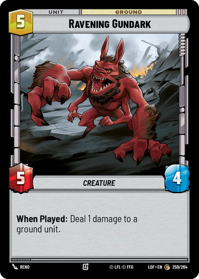 Ravening Gundark (259/264) (259/264) [Legends of the Force]