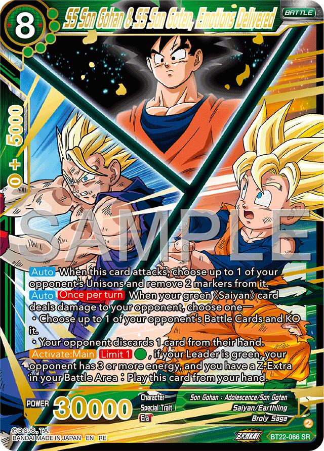 SS Son Gohan & SS Son Goten, Emotions Delivered (Reprint) (BT22-066) [Premium Anniversary Box 2025]