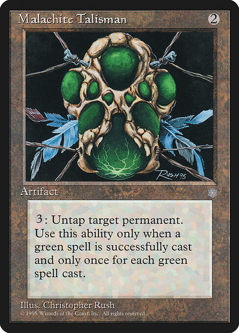 Malachite Talisman - Ice Age - 328