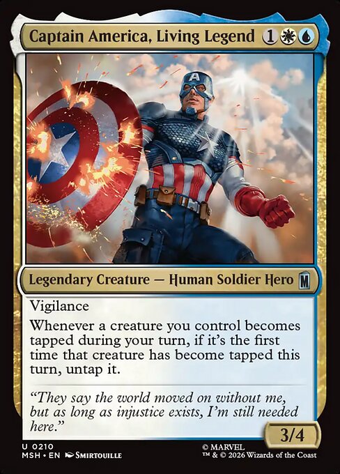 Captain America, Living Legend - Marvel Super Heroes - 210