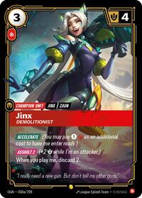 Jinx, Demolitionist (Alternate Art) - Origins - 030a/298