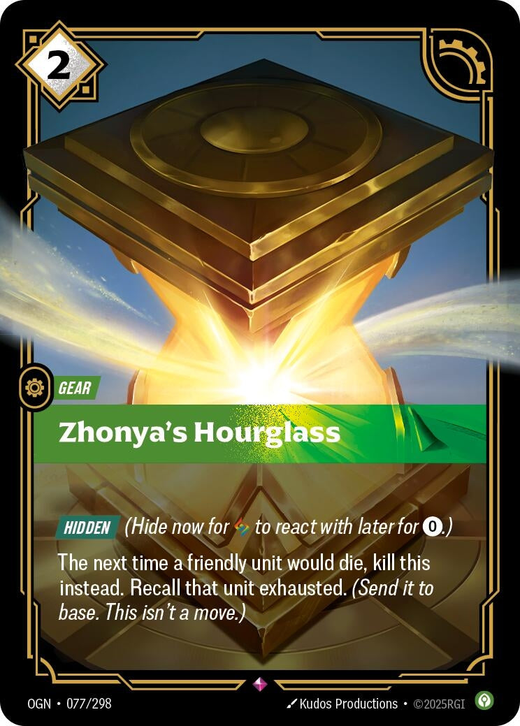 Image for Zhonya's Hourglass (077/298) (OGN) - Riftbound: League of Legends Trading Card Game