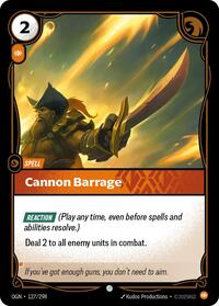 Cannon Barrage - Origins - 127/298
