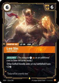 Lee Sin, Centered (Alternate Art) - Origins - 151a/298