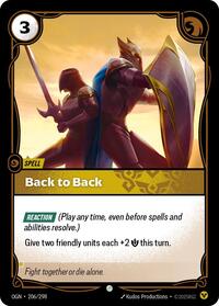 Back to Back - Origins - 206/298