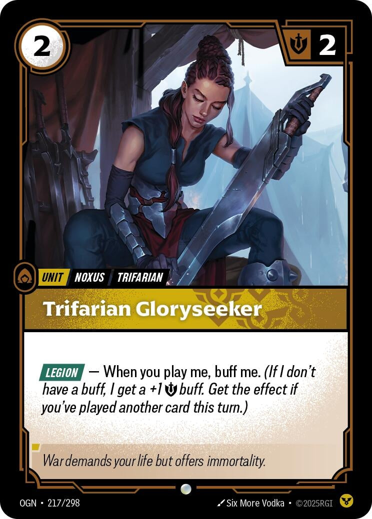 Image for Trifarian Gloryseeker (217/298) (OGN) - Riftbound: League of Legends Trading Card Game