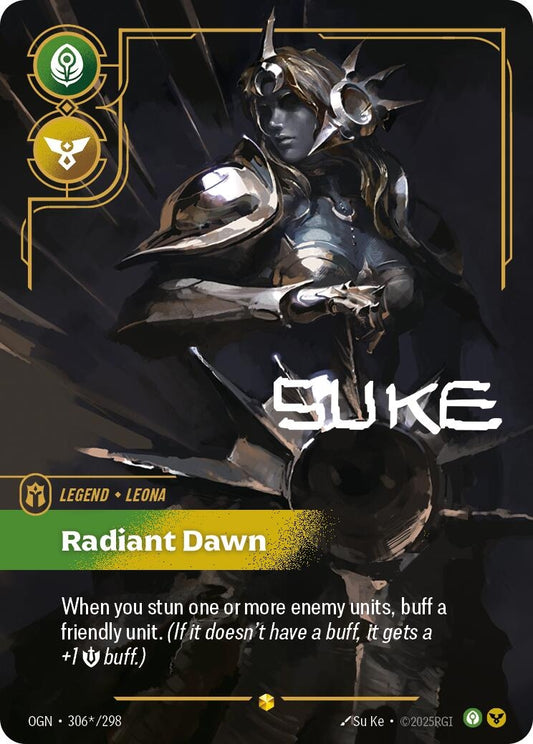 Image for Leona - Radiant Dawn (Signature) (306*/298) (OGN) - Riftbound: League of Legends Trading Card Game