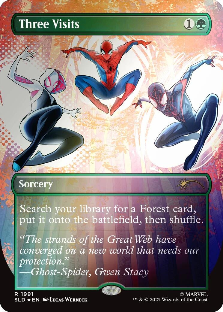 Image for Three Visits (Rainbow Foil) (1991) (SLD) - Magic: The Gathering