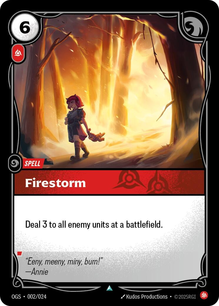 Image for Firestorm (002/024) (OGS) - Riftbound: League of Legends Trading Card Game