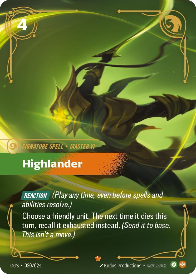 Image for Highlander (020/024) (OGS) - Riftbound: League of Legends Trading Card Game