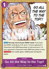 Go All the Way to the Top!! - Carrying On His Will - OP13-077