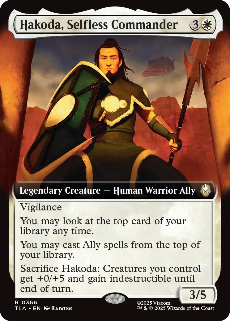 Hakoda, Selfless Commander (Extended Art) (366) (TLA)