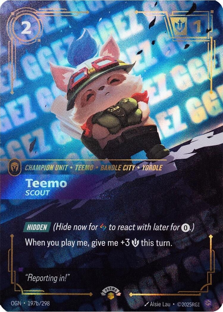 Image for Teemo - Scout (GG EZ) (197b/298) (OPP) - Riftbound: League of Legends Trading Card Game