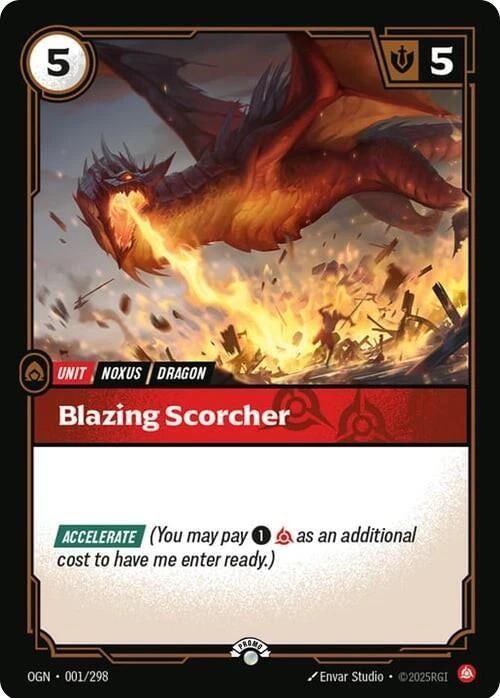 Image for Blazing Scorcher (001/298) (OPP) - Riftbound: League of Legends Trading Card Game