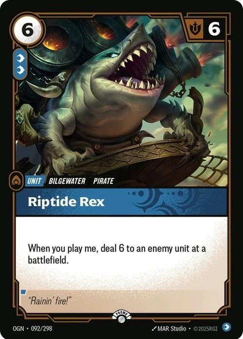 Image for Riptide Rex (092/298) (OPP) - Riftbound: League of Legends Trading Card Game