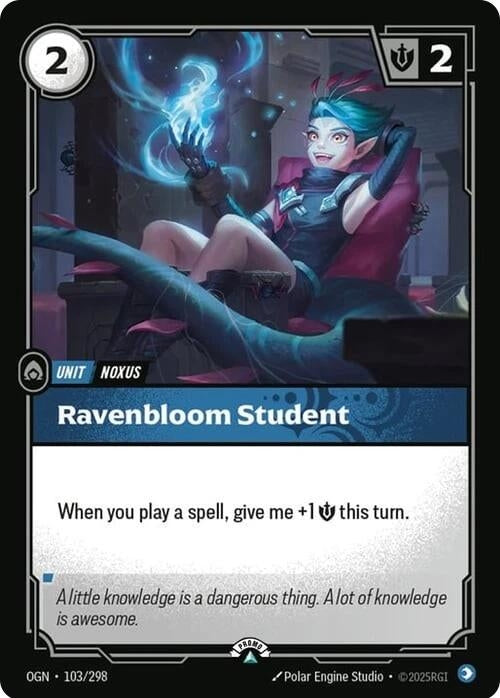 Image for Ravenbloom Student (103/298) (OPP) - Riftbound: League of Legends Trading Card Game
