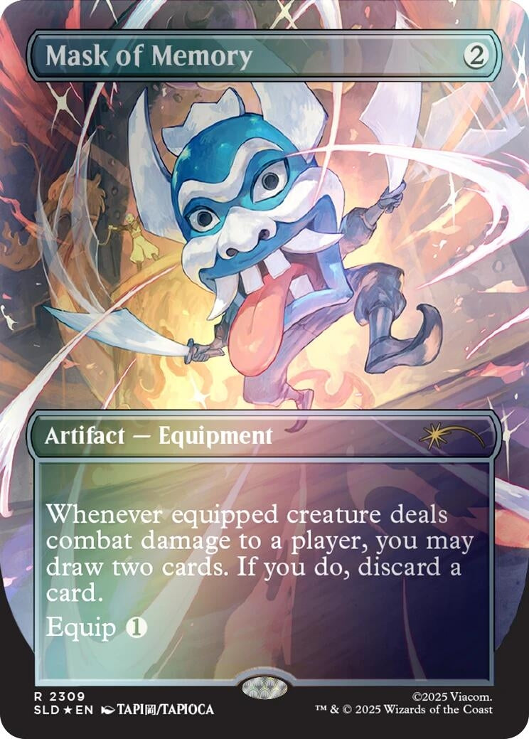 Image for Mask of Memory (Rainbow Foil) (2309) (SLD) - Magic: The Gathering