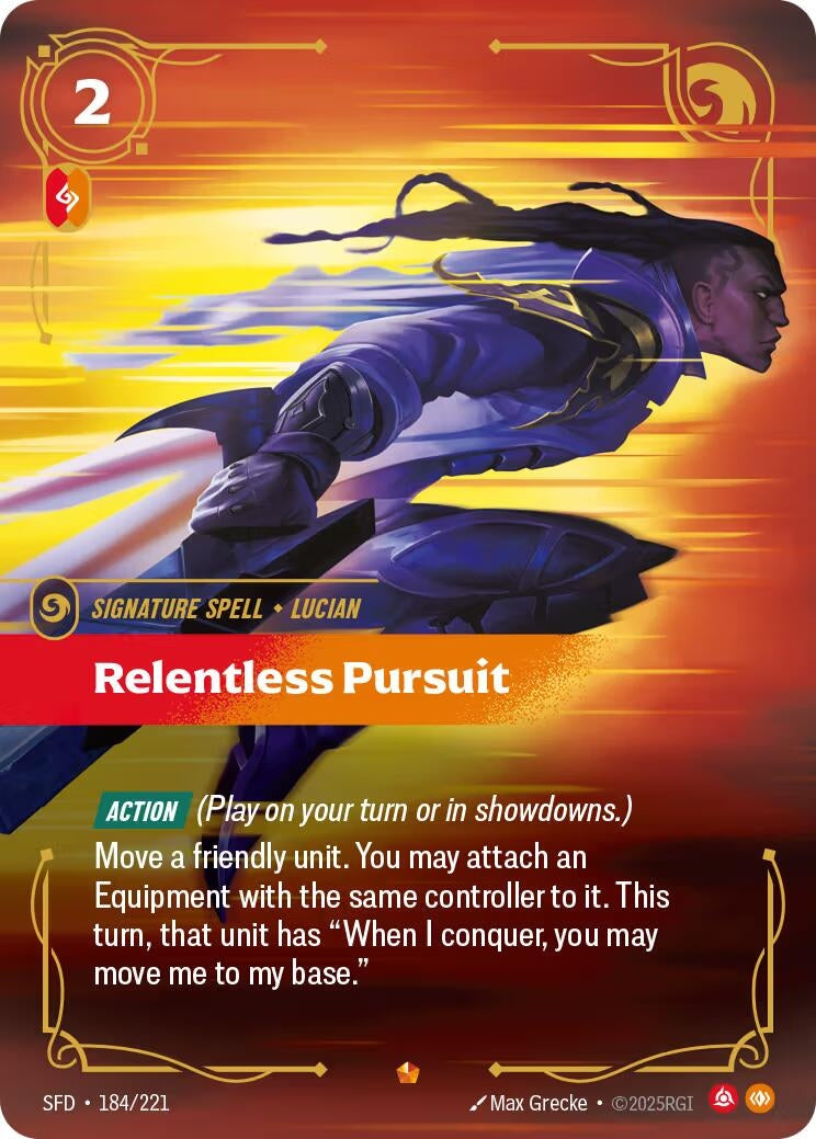 Image for Relentless Pursuit (184/221) (SFD) - Riftbound: League of Legends Trading Card Game