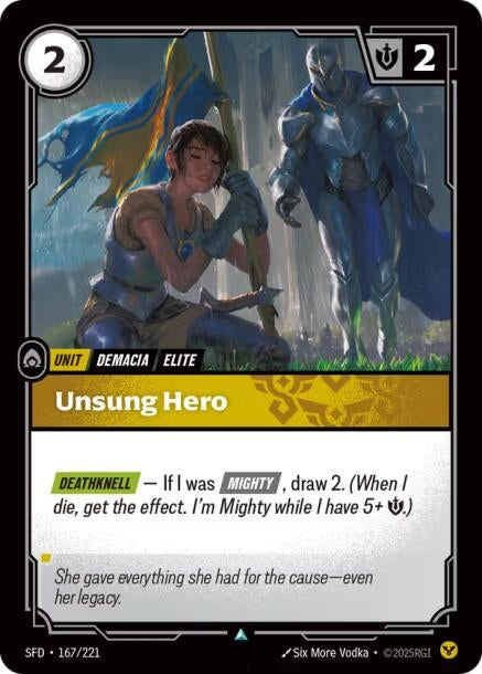 Image for Unsung Hero (167/221) (SFD) - Riftbound: League of Legends Trading Card Game