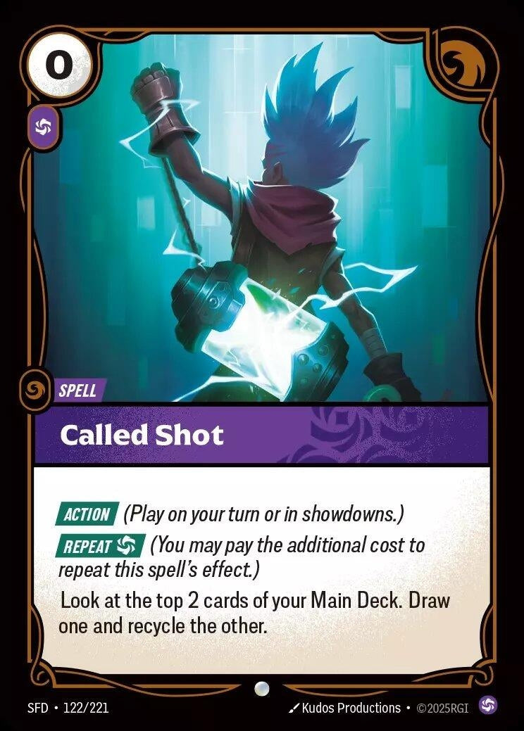 Image for Called Shot (122/221) (SFD) - Riftbound: League of Legends Trading Card Game