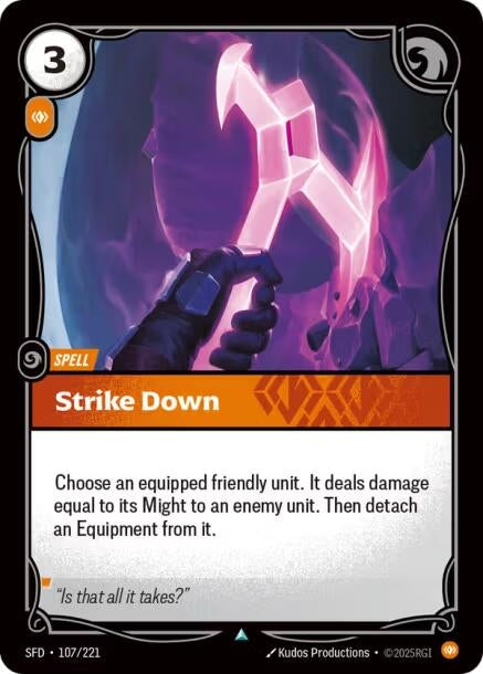 Image for Strike Down (107/221) (SFD) - Riftbound: League of Legends Trading Card Game