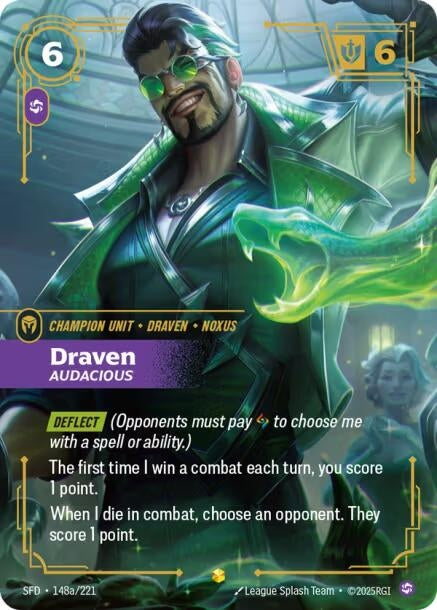 Image for Draven - Audacious (Alternate Art) (148a/221) (SFD) - Riftbound: League of Legends Trading Card Game