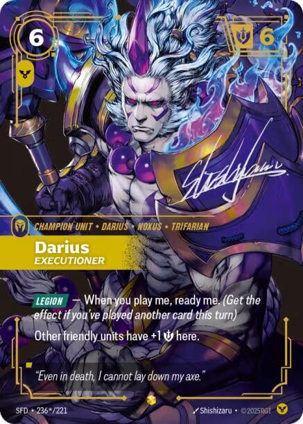 Image for Darius - Executioner (Signature) (236*/221) (SFD) - Riftbound: League of Legends Trading Card Game