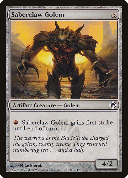 Saberclaw Golem - Scars of Mirrodin - 200