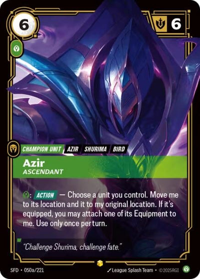 Azir - Ascendant (Alternate Art) (050a/221) (SFD)