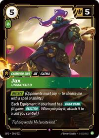 Jax, Unmatched - Spiritforged - 054/221