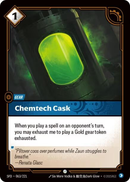 Image for Chemtech Cask (063/221) (SFD) - Riftbound: League of Legends Trading Card Game