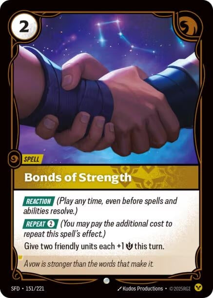 Image for Bonds of Strength (151/221) (SFD) - Riftbound: League of Legends Trading Card Game