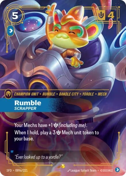 Image for Rumble - Scrapper (Alternate Art) (089a/221) (SFD) - Riftbound: League of Legends Trading Card Game