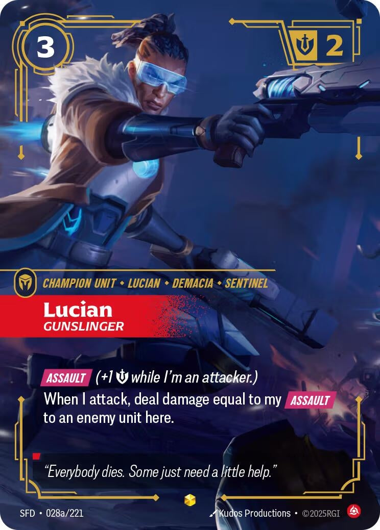 Image for Lucian - Gunslinger (Alternate Art) (028a/221) (SFD) - Riftbound: League of Legends Trading Card Game