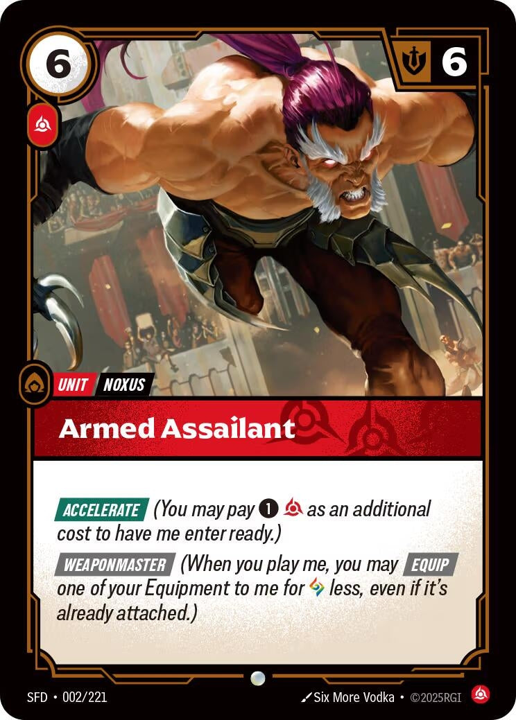Image for Armed Assailant (002/221) (SFD) - Riftbound: League of Legends Trading Card Game